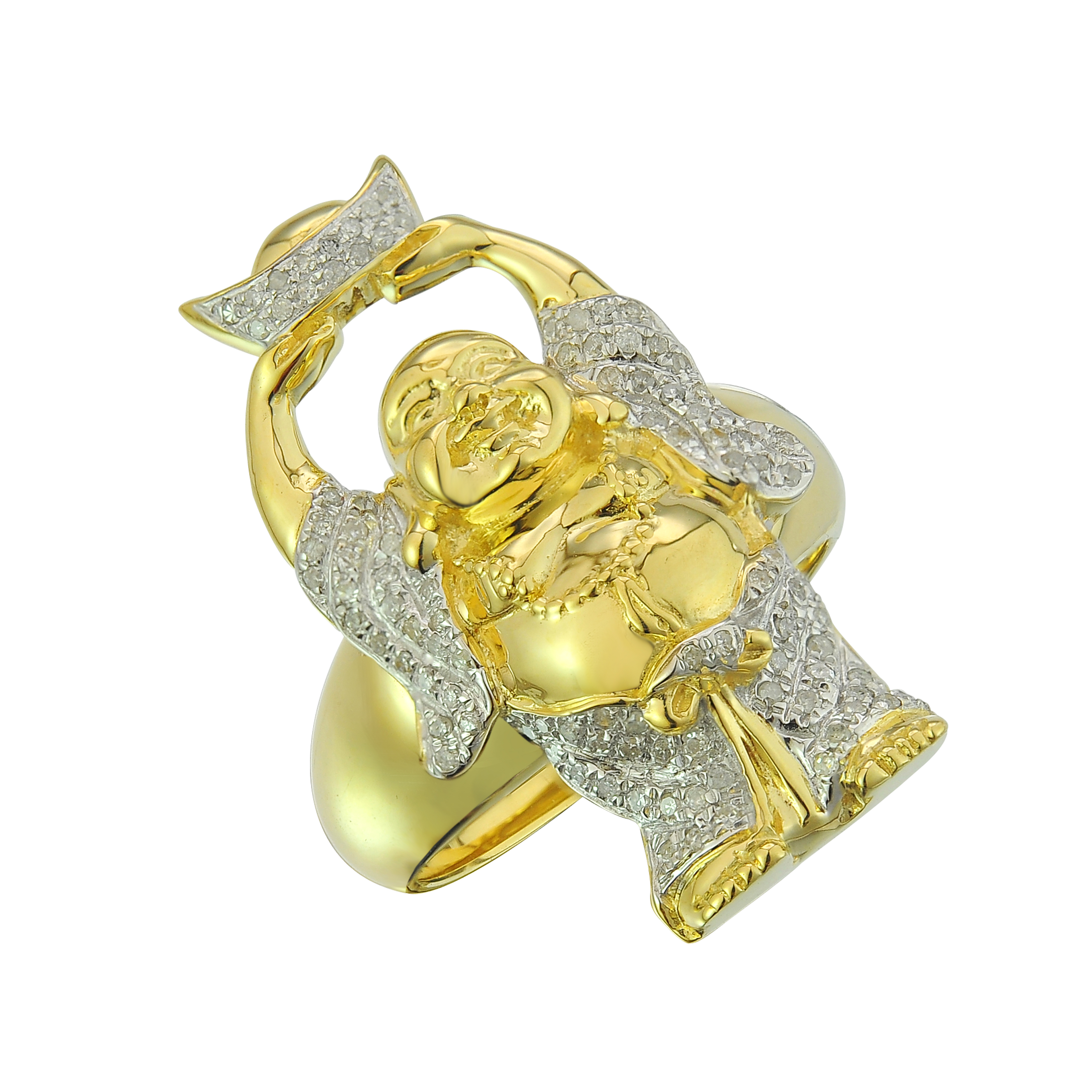 Diamond Buddha Ring 0.33 ct. 10K Yellow Gold